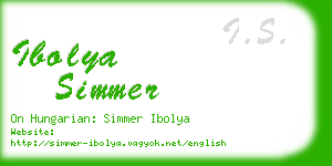 ibolya simmer business card